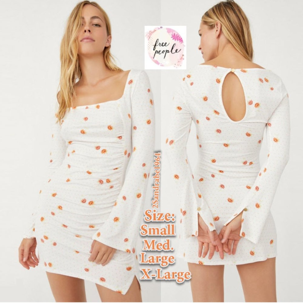 NWT - Free People Celia Mini Dress, Color: Ivory Combo